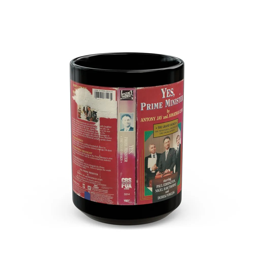 YES PRIME MINISTER THE GRAND DESIGN (VHS COVER) - Black Coffee Mug-15oz-Go Mug Yourself