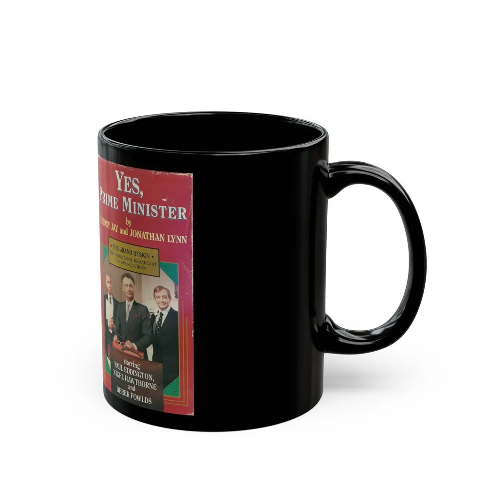 YES PRIME MINISTER THE GRAND DESIGN (VHS COVER) - Black Coffee Mug-Go Mug Yourself