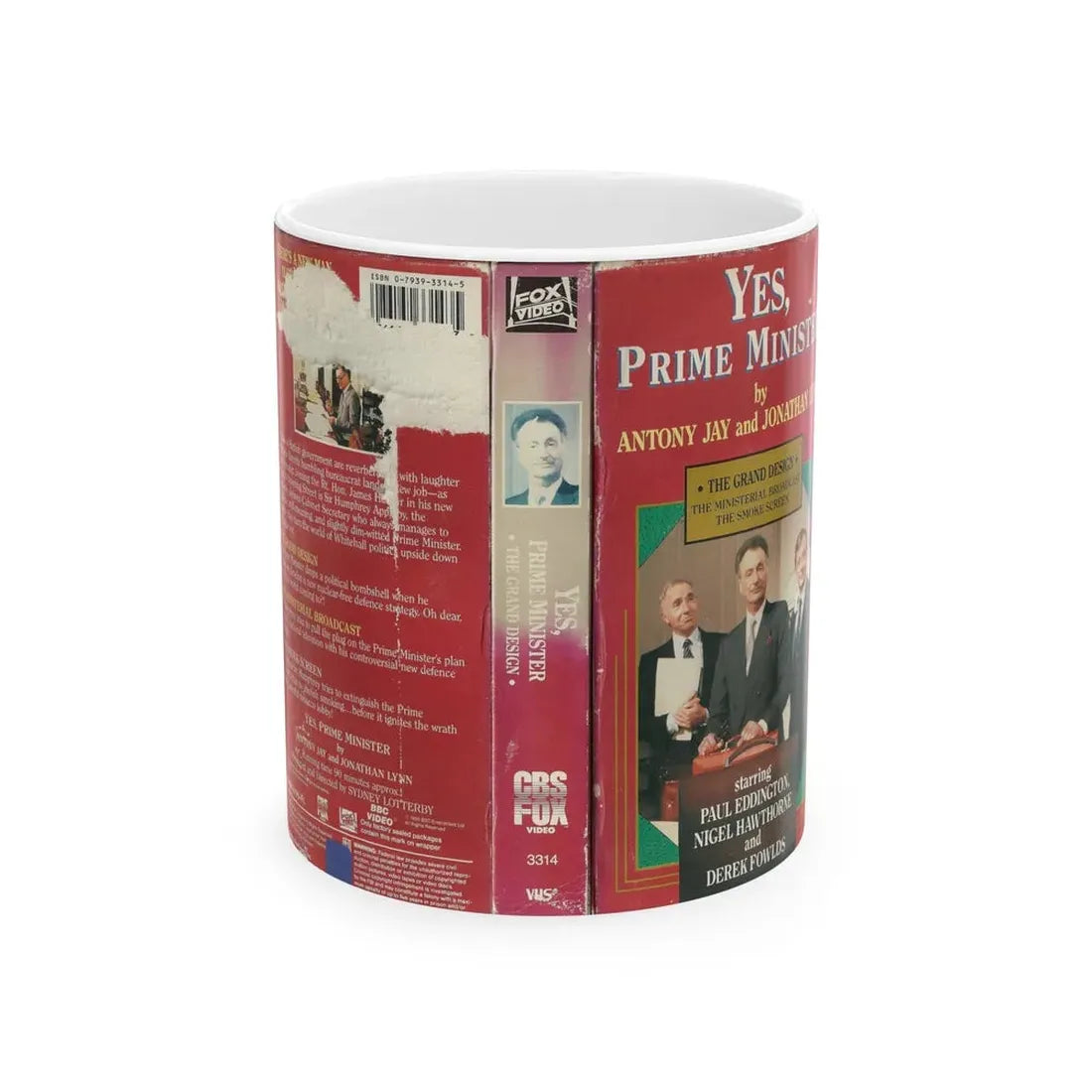 YES PRIME MINISTER THE GRAND DESIGN (VHS COVER) - White Coffee Mug 11oz - Go Mug Yourself