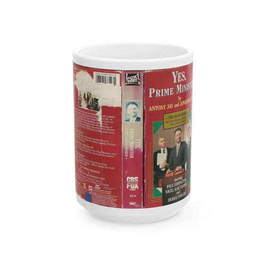 YES PRIME MINISTER THE GRAND DESIGN (VHS COVER) - White Coffee Mug 15oz - Go Mug Yourself