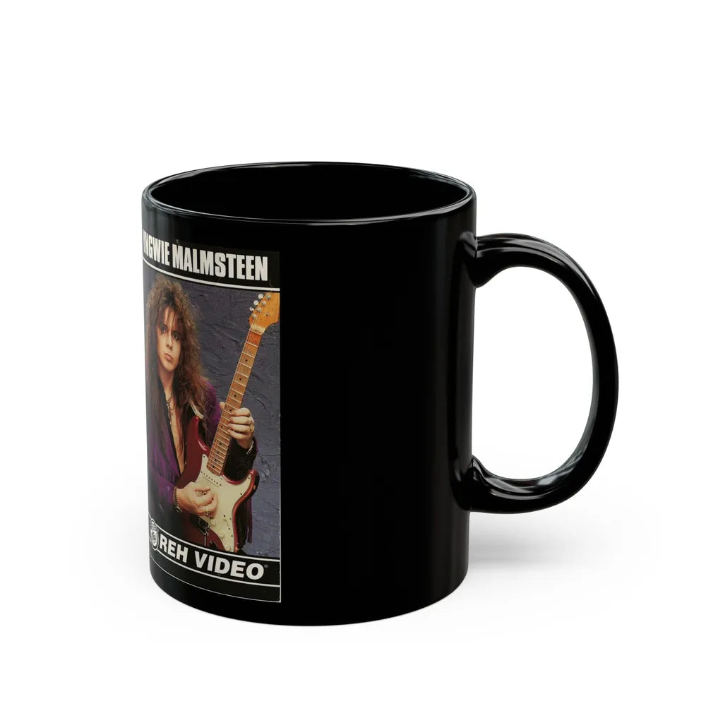 YNGWIE MALMSTEEN REH VIDEO (VHS COVER) - Black Coffee Mug-Go Mug Yourself