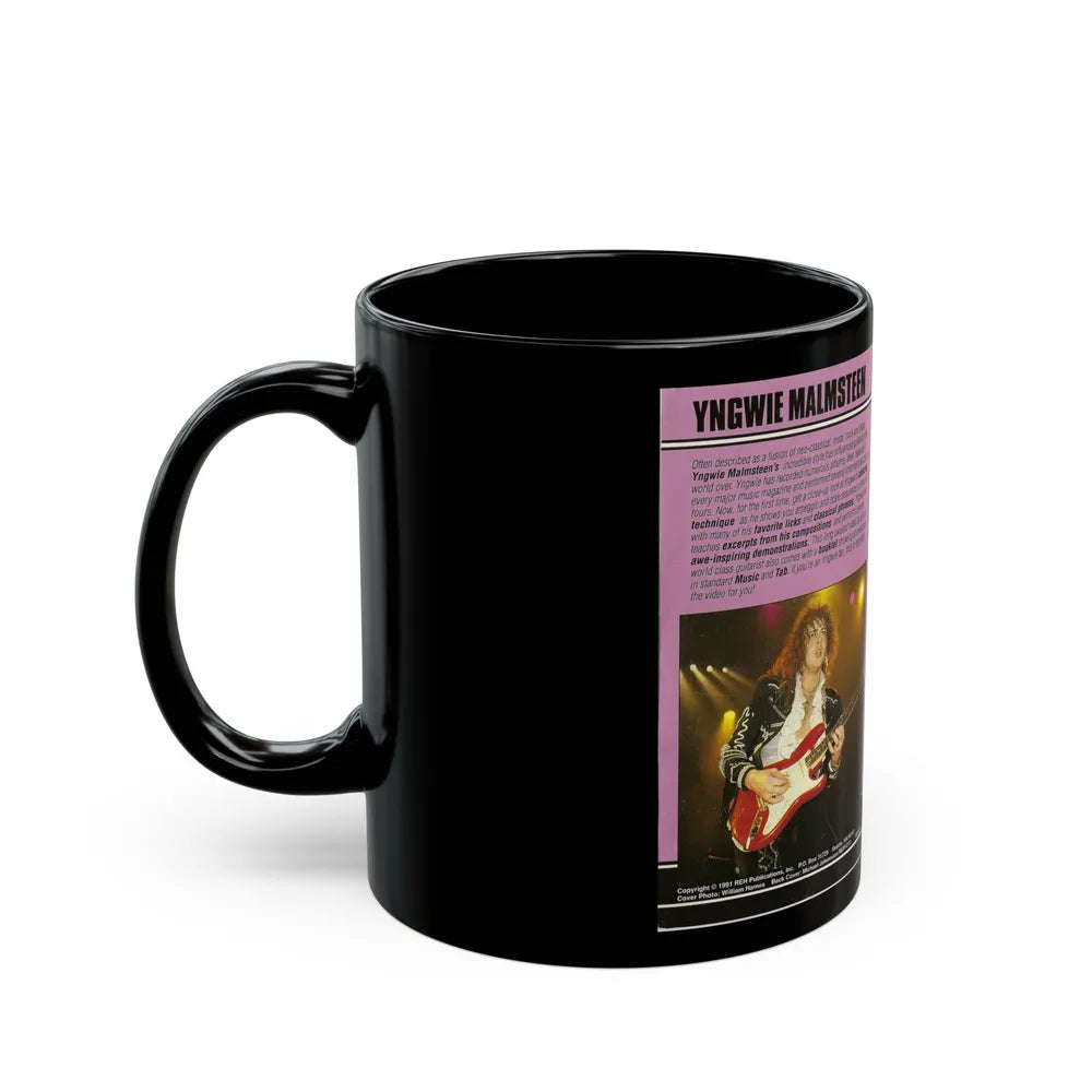 YNGWIE MALMSTEEN REH VIDEO (VHS COVER) - Black Coffee Mug-Go Mug Yourself