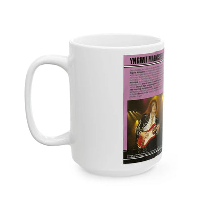 YNGWIE MALMSTEEN REH VIDEO (VHS COVER) - White Coffee Mug-Go Mug Yourself