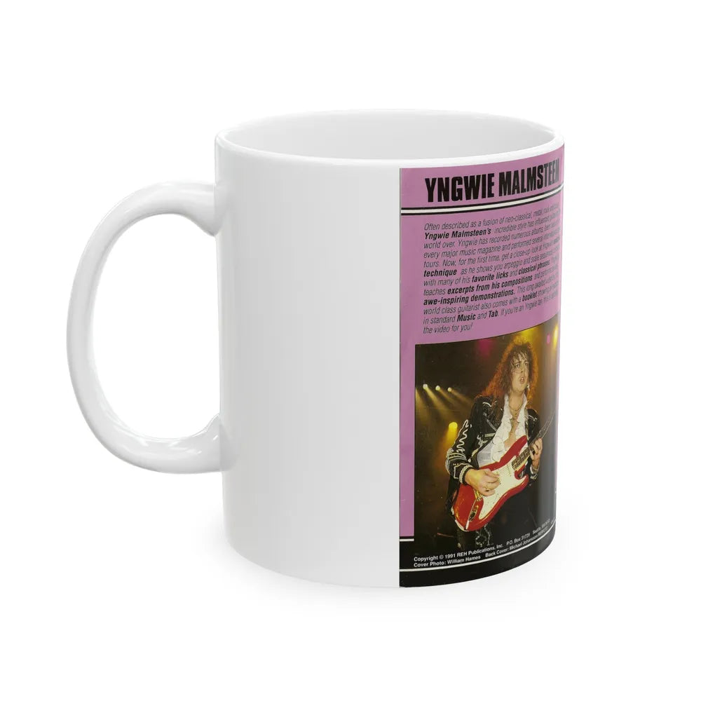 YNGWIE MALMSTEEN REH VIDEO (VHS COVER) - White Coffee Mug-Go Mug Yourself