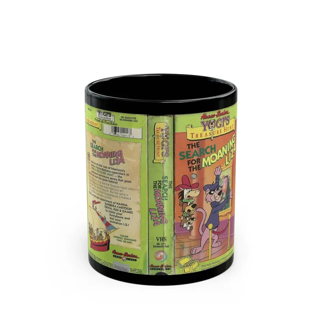 YOGIS TREASURE HUNT THE SEARCH FOR THE MOANING LIZA (VHS COVER) - Black Coffee Mug 11oz - Go Mug Yourself