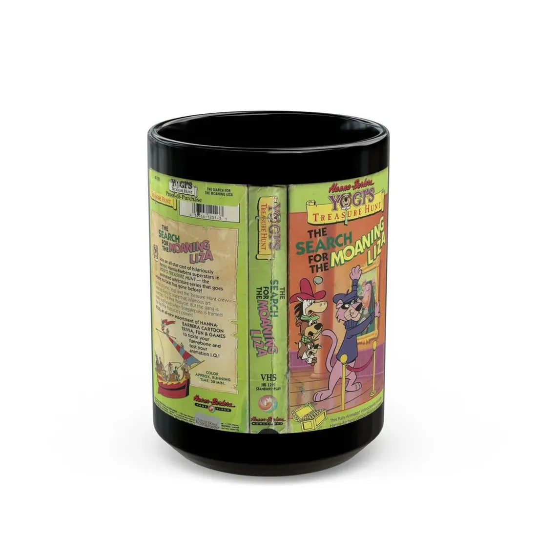 YOGIS TREASURE HUNT THE SEARCH FOR THE MOANING LIZA (VHS COVER) - Black Coffee Mug 15oz - Go Mug Yourself