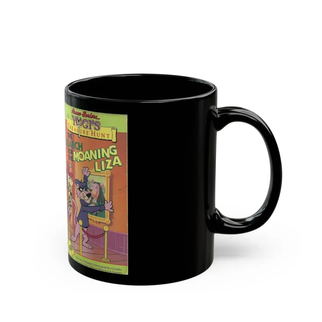 YOGIS TREASURE HUNT THE SEARCH FOR THE MOANING LIZA (VHS COVER) - Black Coffee Mug - Go Mug Yourself