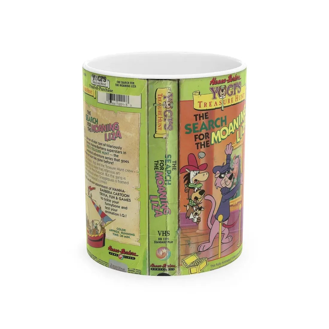 YOGIS TREASURE HUNT THE SEARCH FOR THE MOANING LIZA (VHS COVER) - White Coffee Mug 11oz - Go Mug Yourself