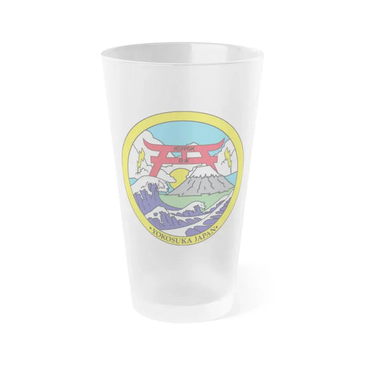 Yokosuka Japan NAVPACMETOFAC (U.S. Navy) Frosted Pint Glass 16oz Default Title - Go Mug Yourself