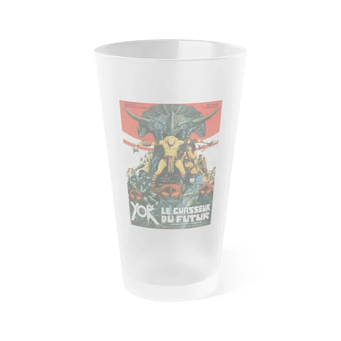 YOR THE HUNTER FROM THE FUTURE 1983 Movie Poster - Frosted Pint Glass 16oz Default Title - Go Mug Yourself