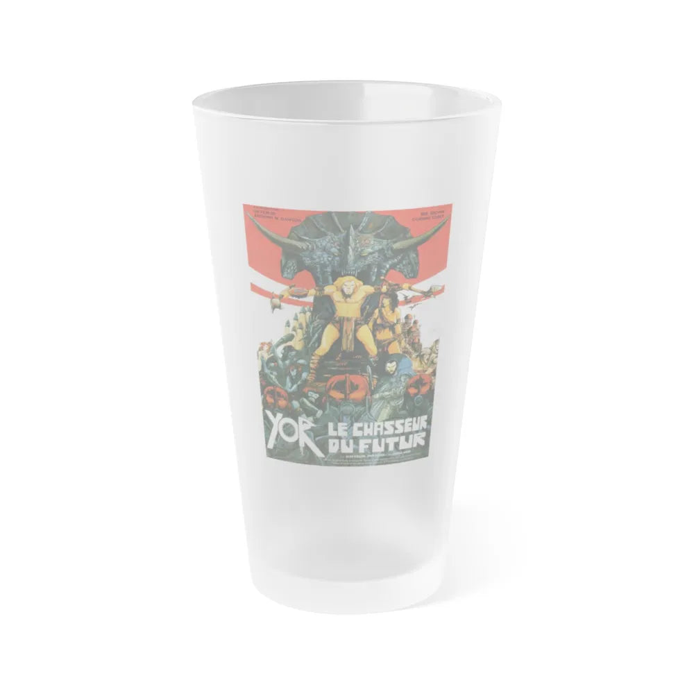 YOR THE HUNTER FROM THE FUTURE 1983 Movie Poster - Frosted Pint Glass 16oz-Go Mug Yourself