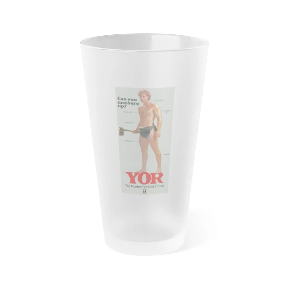 YOR THE HUNTER FROM THE FUTURE (3) 1983 Movie Poster - Frosted Pint Glass 16oz-Go Mug Yourself