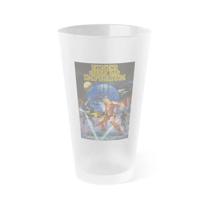 YOR THE HUNTER FROM THE FUTURE (GERMAN) 1983 Movie Poster - Frosted Pint Glass 16oz Default Title - Go Mug Yourself