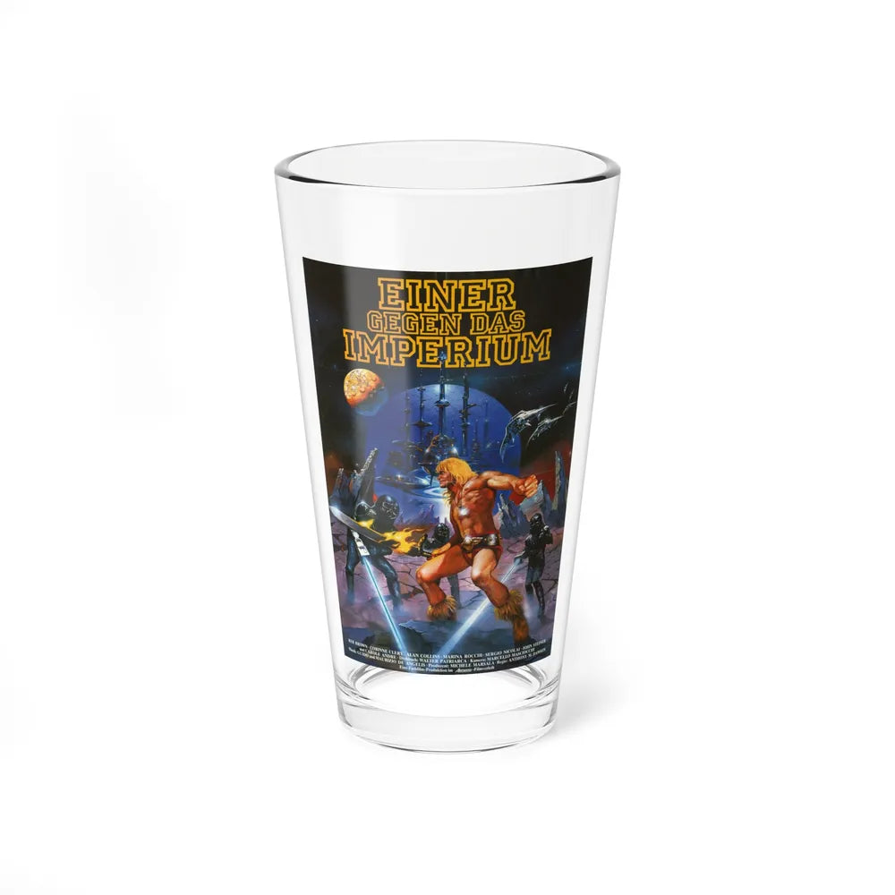 YOR THE HUNTER FROM THE FUTURE (GERMAN) 1983 Movie Poster - Pint Glass 16oz-16oz-Go Mug Yourself