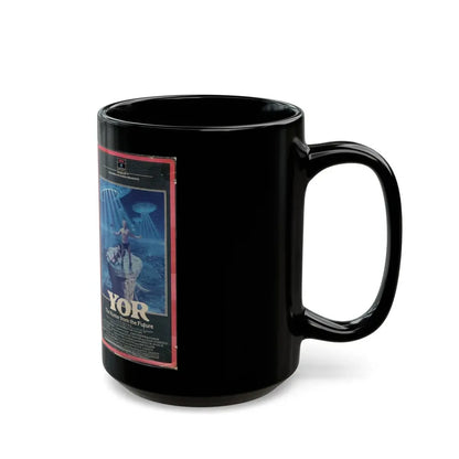YOR THE HUNTER FROM THE FUTURE (VHS COVER) - Black Coffee Mug - Go Mug Yourself
