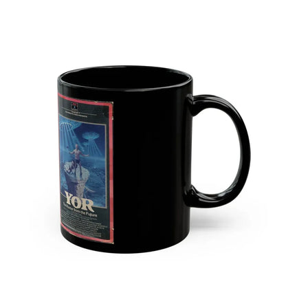 YOR THE HUNTER FROM THE FUTURE (VHS COVER) - Black Coffee Mug - Go Mug Yourself