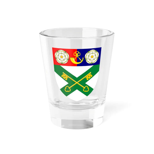 York St John University arms (United Kingdom) (Coat of Arms) Shot Glass 1.5oz 1.5oz - Go Mug Yourself