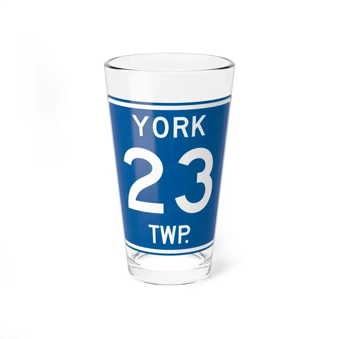 York Township Route 23 Medina County Ohio (Ohio) (Road Sign) Pint Glass 16oz 16oz - Go Mug Yourself