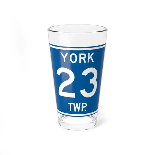 York Township Route 23 Medina County Ohio (Ohio) (Road Sign) Pint Glass 16oz 16oz - Go Mug Yourself