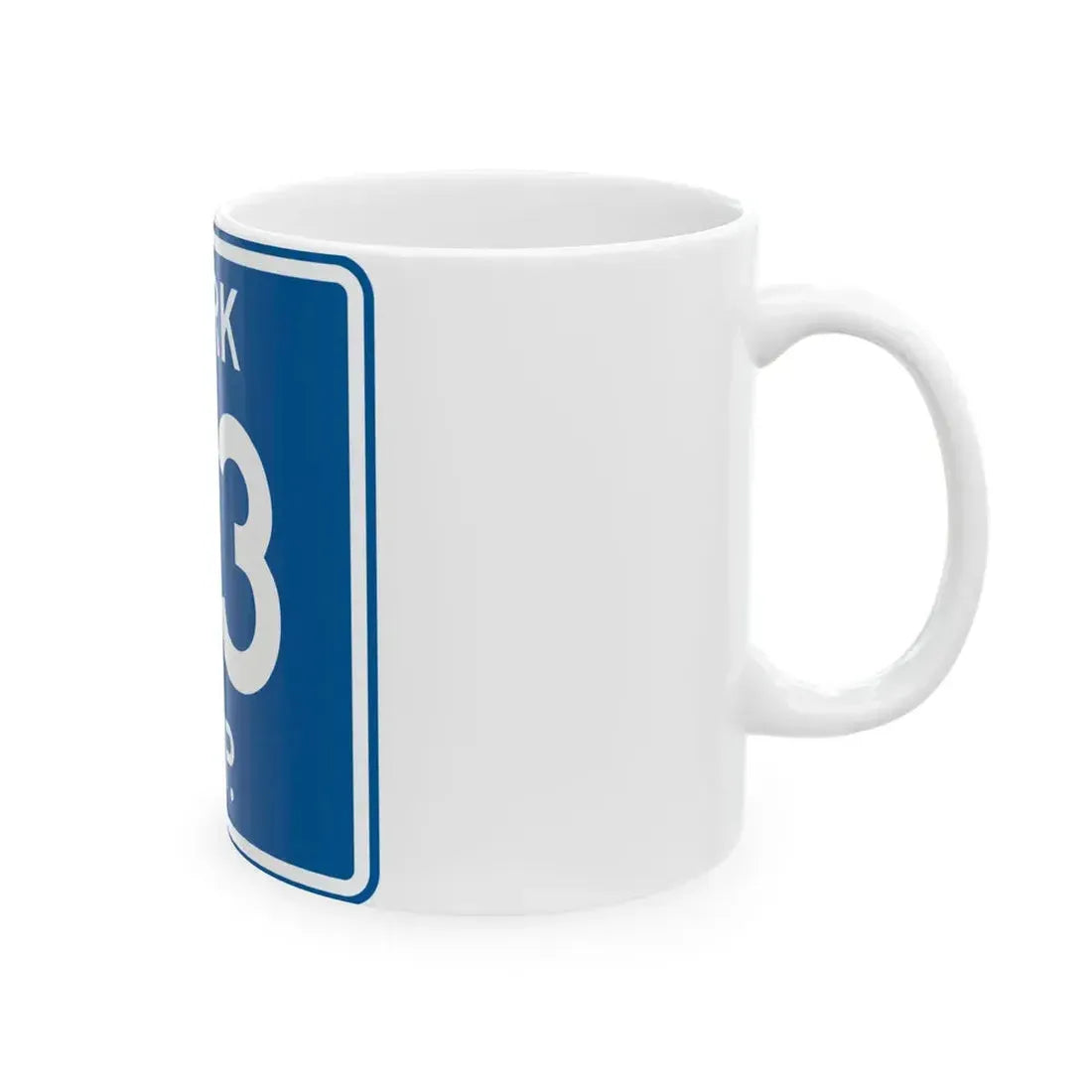 York Township Route 23 Medina County Ohio (Ohio) (Road Sign) White Coffee Mug - Go Mug Yourself