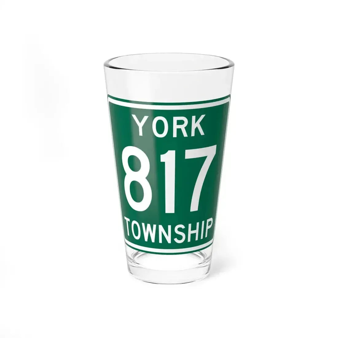 York Township Route 817 Morgan County Ohio (Ohio) (Road Sign) Pint Glass 16oz 16oz - Go Mug Yourself