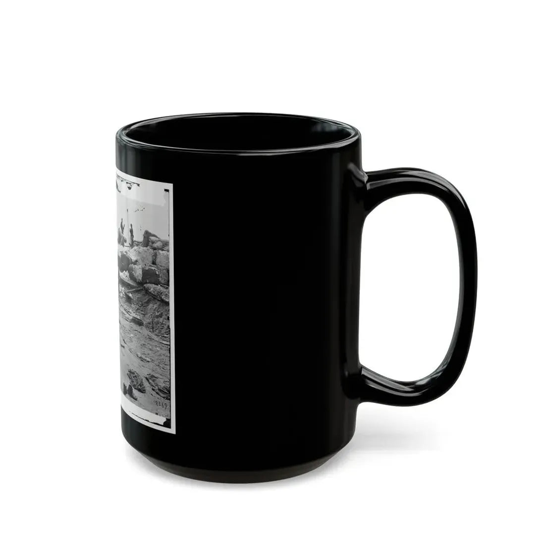 Yorktown, Va. Confederate Fortifications Reinforced With Bales Of Cotton (U.S. Civil War) Black Coffee Mug - Go Mug Yourself