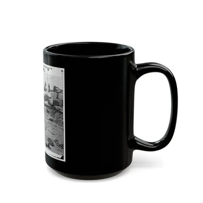 Yorktown, Va. Confederate Fortifications Reinforced With Bales Of Cotton (U.S. Civil War) Black Coffee Mug - Go Mug Yourself