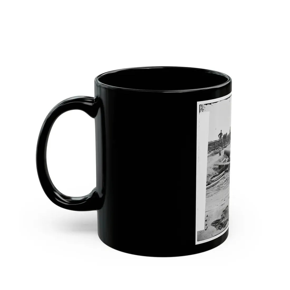 Yorktown, Va. Confederate Fortifications Reinforced With Bales Of Cotton (U.S. Civil War) Black Coffee Mug - Go Mug Yourself