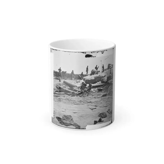 Yorktown, Va. Confederate Fortifications Reinforced With Bales of Cotton (U.S. Civil War) Color Changing Coffee Mug 11oz Default Title 11oz - Go Mug Yourself