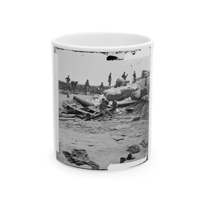 Yorktown, Va. Confederate Fortifications Reinforced With Bales Of Cotton (U.S. Civil War) White Coffee Mug 11oz - Go Mug Yourself