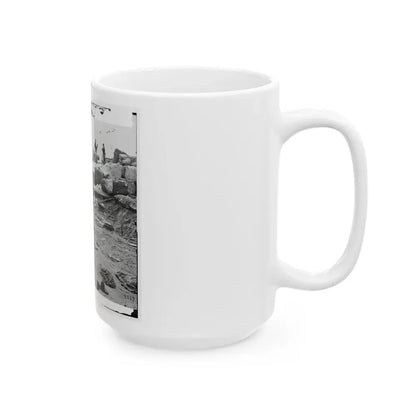 Yorktown, Va. Confederate Fortifications Reinforced With Bales Of Cotton (U.S. Civil War) White Coffee Mug - Go Mug Yourself
