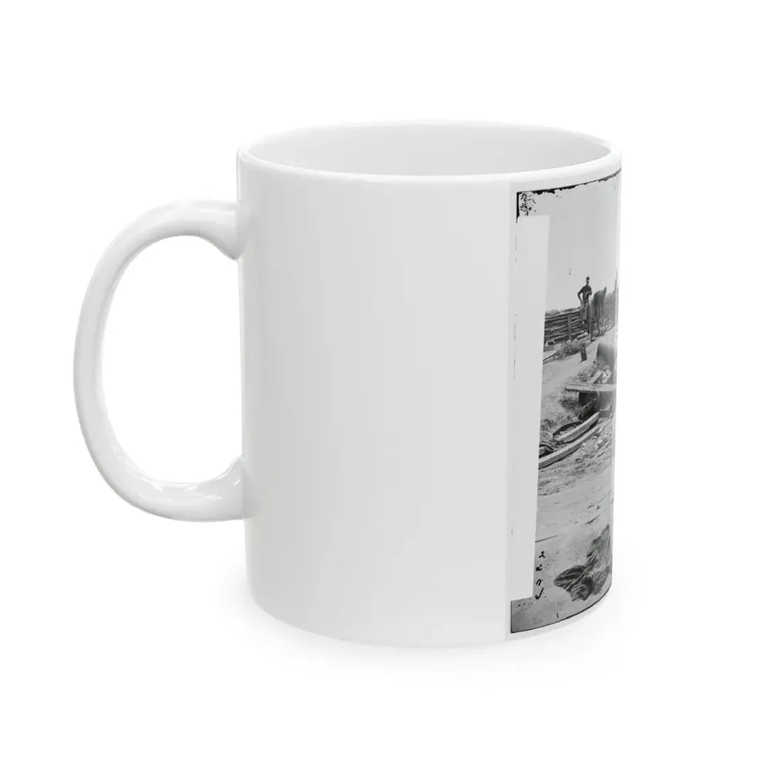 Yorktown, Va. Confederate Fortifications Reinforced With Bales Of Cotton (U.S. Civil War) White Coffee Mug - Go Mug Yourself