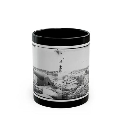 Yorktown, Va. Confederate Fortifications, With Large Gun (U.S. Civil War) Black Coffee Mug 11oz - Go Mug Yourself