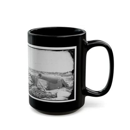 Yorktown, Va. Confederate Fortifications, With Large Gun (U.S. Civil War) Black Coffee Mug - Go Mug Yourself