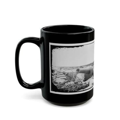 Yorktown, Va. Confederate Fortifications, With Large Gun (U.S. Civil War) Black Coffee Mug - Go Mug Yourself