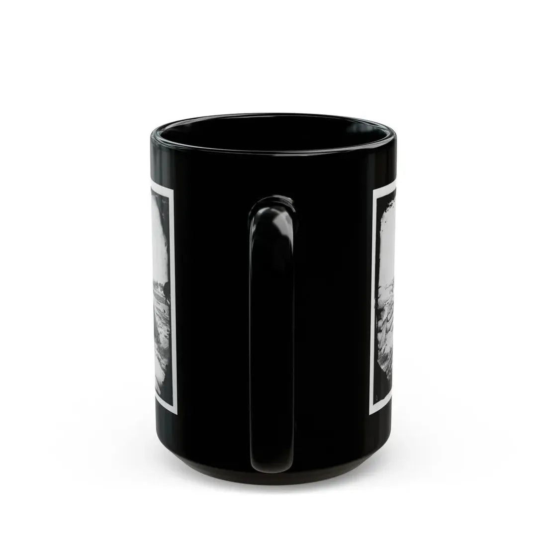 Yorktown, Va. Confederate Fortifications, With Large Gun (U.S. Civil War) Black Coffee Mug - Go Mug Yourself