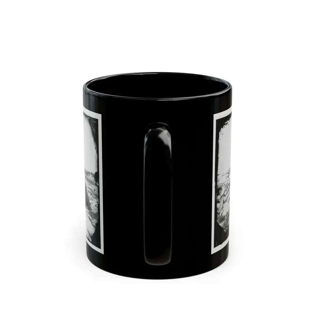 Yorktown, Va. Confederate Fortifications, With Large Gun (U.S. Civil War) Black Coffee Mug - Go Mug Yourself