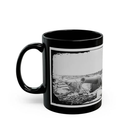 Yorktown, Va. Confederate Fortifications, With Large Gun (U.S. Civil War) Black Coffee Mug - Go Mug Yourself