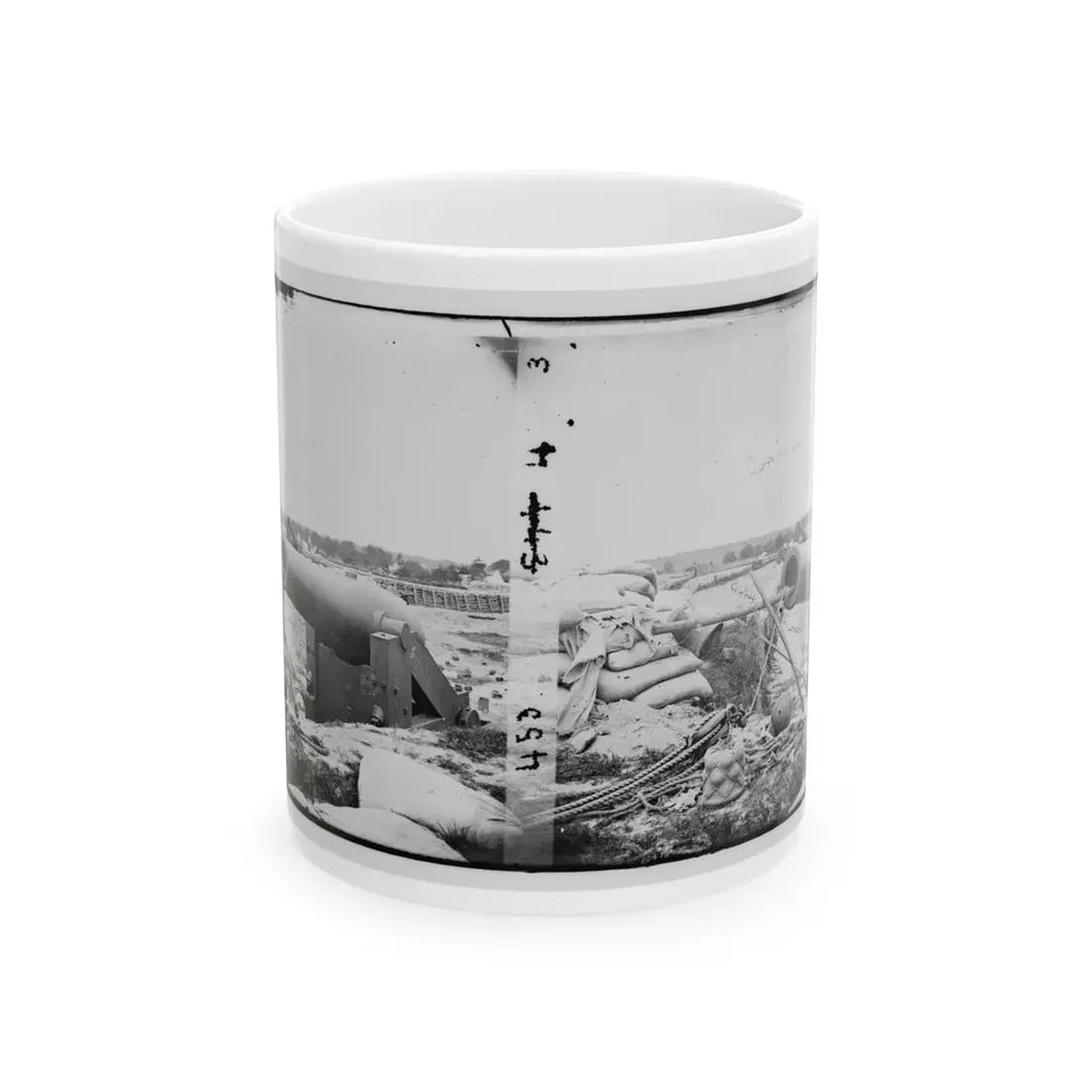 Yorktown, Va. Confederate Fortifications, With Large Gun (U.S. Civil War) White Coffee Mug 11oz - Go Mug Yourself