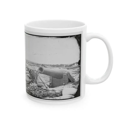 Yorktown, Va. Confederate Fortifications, With Large Gun (U.S. Civil War) White Coffee Mug - Go Mug Yourself