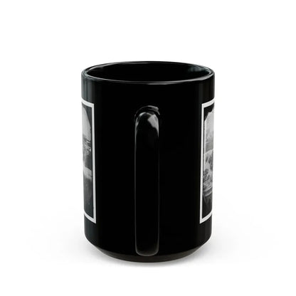 Yorktown, Va. Confederate Naval Gun; In Background Is Nelson Church, Used As A Hospital (U.S. Civil War) Black Coffee Mug - Go Mug Yourself