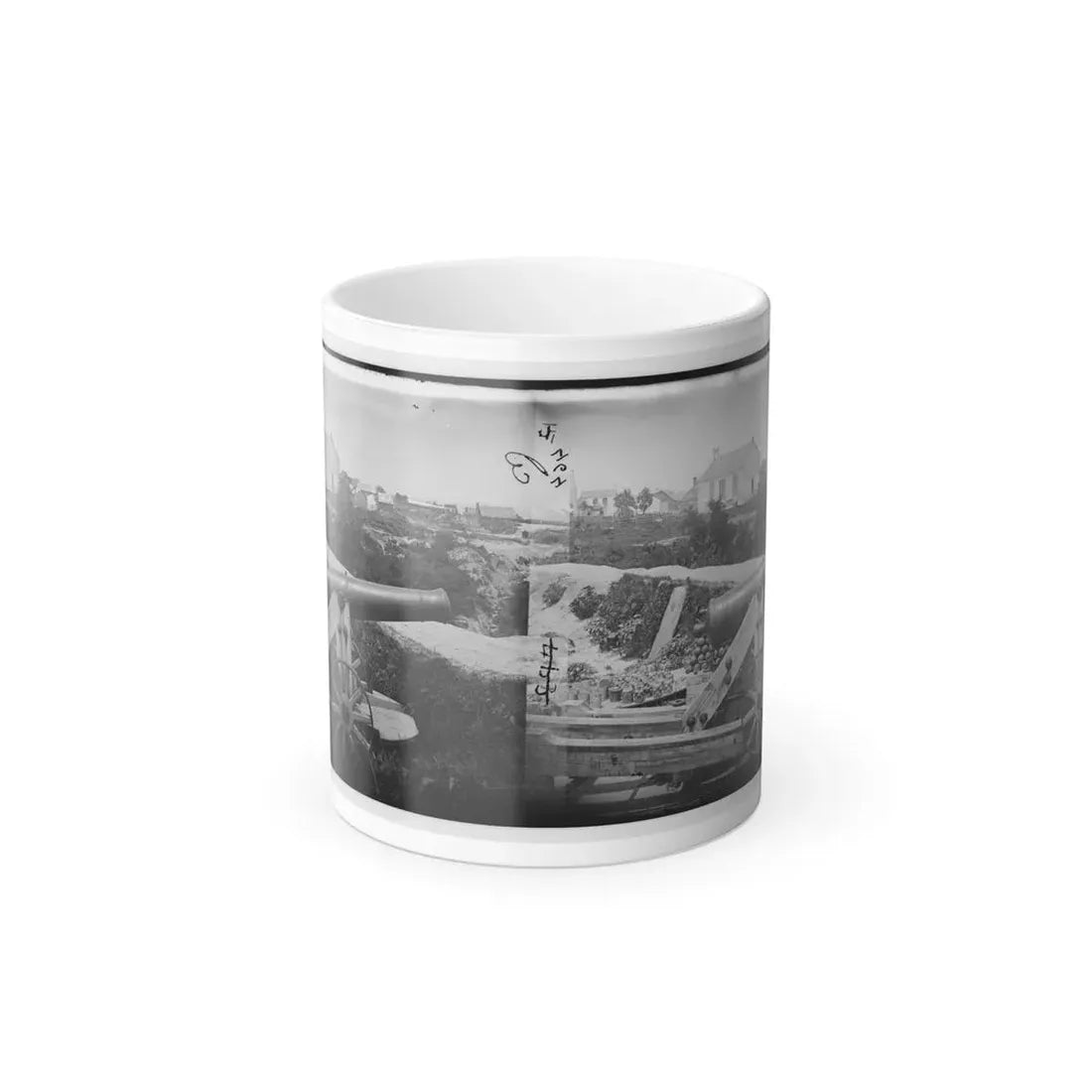 Yorktown, Va. Confederate Naval Gun; in Background Is Nelson Church, Used as a Hospital (U.S. Civil War) Color Changing Coffee Mug 11oz Default Title 11oz - Go Mug Yourself