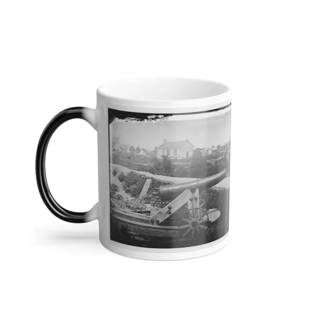 Yorktown, Va. Confederate Naval Gun; in Background Is Nelson Church, Used as a Hospital (U.S. Civil War) Color Changing Coffee Mug 11oz - Go Mug Yourself
