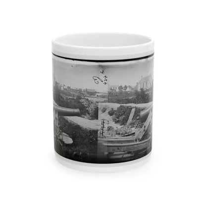 Yorktown, Va. Confederate Naval Gun; In Background Is Nelson Church, Used As A Hospital (U.S. Civil War) White Coffee Mug 11oz - Go Mug Yourself