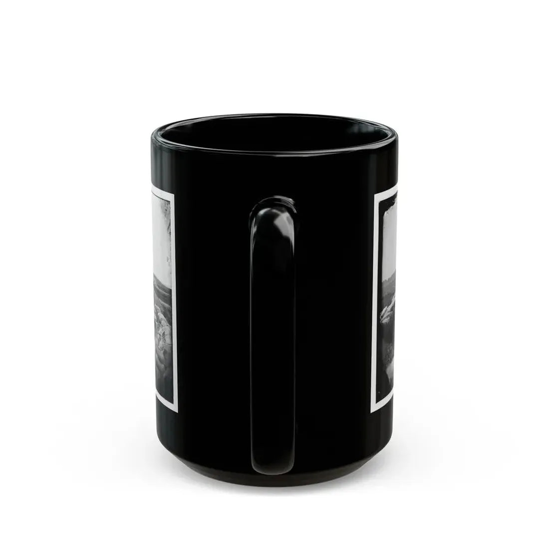 Yorktown, Va. Confederate Sandbag Fortifications (U.S. Civil War) Black Coffee Mug - Go Mug Yourself