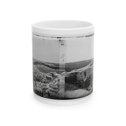 Yorktown, Va. Confederate Sandbag Fortifications (U.S. Civil War) White Coffee Mug 11oz - Go Mug Yourself