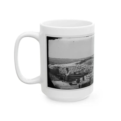 Yorktown, Va. Confederate Sandbag Fortifications (U.S. Civil War) White Coffee Mug - Go Mug Yourself