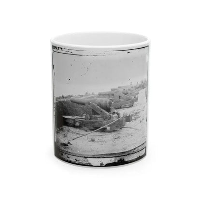 Yorktown, Va. Confederate Water Battery Magruder, With Rodman Smooth-Bore Siege Guns (U.S. Civil War) White Coffee Mug 11oz - Go Mug Yourself