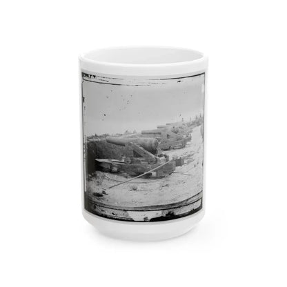 Yorktown, Va. Confederate Water Battery Magruder, With Rodman Smooth-Bore Siege Guns (U.S. Civil War) White Coffee Mug 15oz - Go Mug Yourself
