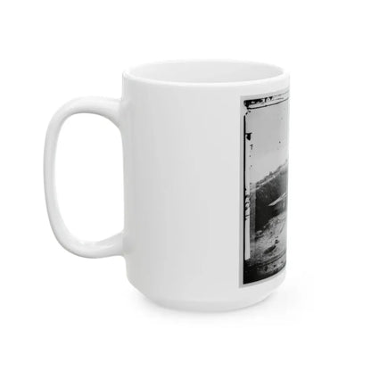 Yorktown, Va. Confederate Water Battery Magruder, With Rodman Smooth-Bore Siege Guns (U.S. Civil War) White Coffee Mug - Go Mug Yourself